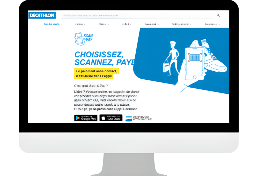 Scan & Pay Paiement mobile et autonome Décathlon